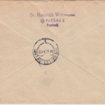 Berlin - 30 Pfg. Glocke/mitte u.a. Einschreibebrief Passau - Haiger 1954