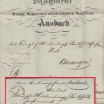Bayern/Württemberg - Ansbach 10/1 HKS Dienstbrief (Briefkopf !) n Ellwangen 1845
