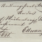 Bayern/Württemberg - Ansbach 10/1 HKS Dienstbrief (Briefkopf !) n Ellwangen 1845