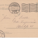 Bayern - 2 Pfg. Rauten GA m. Zudruck Flottenverein Bickerdike München 2 BP 1906