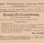 Bayern - 2 Pfg. Rauten GA m. Zudruck Flottenverein Bickerdike München 2 BP 1906