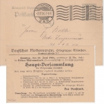 Bayern - 2 Pfg. Rauten GA m. Zudruck Flottenverein Bickerdike München 2 BP 1906