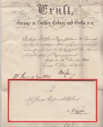 Thurn & Taxis - Gotha 1844 Botenbrief (Inhalt - Briefkopf !!) n. Nazza