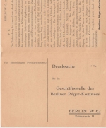 DR - 3 Pfg. Ebert Drucksache/Klappkarte (Pilgerreisen) Berlin 1933