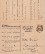 DR - 3 Pfg. Ebert Drucksache/Klappkarte (Pilgerreisen) Berlin 1933