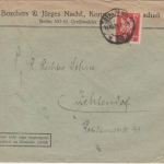 DR - 10 Pfg. Adler Perfin "BJ" Firmen-Ortsbrief Berlin NO55 - Zehlendorf 1924
