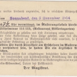 DR - 3 Pfg. Germania Drucksache/Musterungsbescheid Berlin-Wilmersdorf 1914