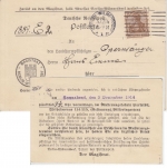 DR - 3 Pfg. Germania Drucksache/Musterungsbescheid Berlin-Wilmersdorf 1914