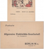 Berlin - Allgemeine Elektizitäts-Gesellschaft AEG Werbekarte Speisewärmer ca1920