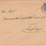 DR - 20 Pfg. Dienst/Württemberg Dienstbrief Neresheim - Bopfingen 21.4.20