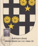 Saarland - Beckingen Hist. Heimatfest 6.-8.10.1951 Sonderkarte m. SST