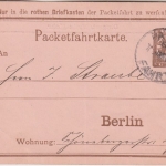 DR - Privatpost Berlin Packetfahrt 2 Pfg. Ganzsache Mohr'scher Männerchor 1896