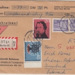 Berlin - 2x70 Pfg. Stadtbilder ua. Nachnahme Einschreibebrief n. ÖSTERREICH 1960
