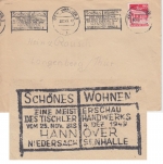 Bizone - Hannover 1949 "Schönes Wohnen Tischler-Handwerk" Msch.werbestpl. Brief