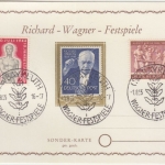 Berlin - 40 Pfg. R. Strauss u.a. Sonderkarte SST Bayreuth Wagnerfestspiele 1955
