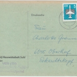 DDR - 5 Pfg. Flugpostmarke Drucksache Ortskarte Oberhof 1983