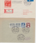 Berlin - LUPOSTA 1962 2 Briefe - Marken mit Lochung SST Berlin 21 Kongresshalle