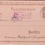 DR - Privatpost Berlin Packetfahrt 2 Pfg Ganzsache Stern'scher Gesangverein 1894