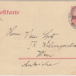 DP Türkei - 20 Pa./10 Pfg. Germania Ganzsache n. ÖSTERREICH Constantinopel 1909