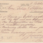DP Polen - 7 1/2 Pfg. Germania Firmenkarte Lodz - Giengen a/B. 1916 Zensur Posen