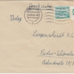 Berlin - 7 Pfg. Bauten Oberrand Drucksache Ortsbrief SW11 1955