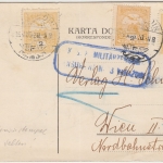 Ungarn/Kroatien - 3x2 F. Turul Karte n. ÖSTERREICH Varadzin - Wien 1916 Zensur