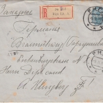 Russland/Lettland - 20 Kop. Ganzsache Einschreibebrief Riga - Braunschweig 1911