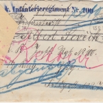 DR - Hamburg 1915 Feldpostbrief n. ÖSTERREICH (FpA 27) Nachsende-/Retourzettel