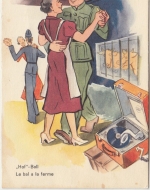 Schweiz - Winterthur Kaserne Militärpost Juxkarte portofreie Militärpost 1959