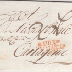 Spanien - Adra 1829 Vorphilabrief n. Cartagena - mit Inhalt