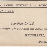 Großbritannien - 1/2 P Victoria Perfin SM&Co Drucksache i.d. SCHWEIZ London 1896
