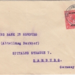 Südwestafrika - 2+1 P. König Gerg V. Brief Swakopmund (apt. Bahnpost-Stpl.) 1924