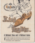 Schuhe - King Quality Werbekarte ca. 1930 - rs- Firmenstempel Budapest