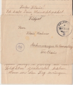 DR - Fp.Nr. 37262 (Vet.Kp.715, 715. ID) Feldpostbrief n. Mochenwangen 23.2.45