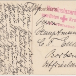 DR Vereinslazarett Rotes Kreuz Lennestrasse roter L3 Feldpostkarte Dresden 1915