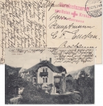 DR Vereinslazarett Rotes Kreuz Lennestrasse roter L3 Feldpostkarte Dresden 1915
