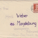 All.Bes./Kontrollrat - Flüchtlingslager Dachau Brief/Inhalt n. Magdeburg 1947