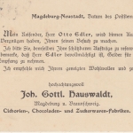DR - Bremen 4 1911 Werbedrucksache/Reiseavis (Magdeburg) n. Wiedensohl