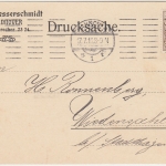 DR - Hannover 1911 Werbekarte Messerschmidt Papierwaren n. Wiedensohl