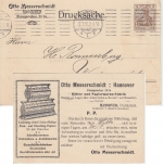 DR - Hannover 1911 Werbekarte Messerschmidt Papierwaren n. Wiedensohl