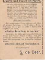 DR - Emden 1917 Werbekarte Likör & Punsch de Beer n. Wiedensohl