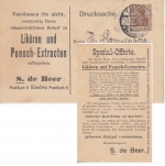 DR - Emden 1917 Werbekarte Likör & Punsch de Beer n. Wiedensohl