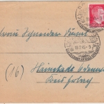 DR - 12 Pfg. AH Brief Handwerbestempel Ratzeburg 19.2.45 n. Hainstadt