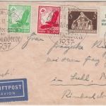 DR - Wiesbaden-Biebrich Weltkongress d. Zeltwanderer SST Luftpostbrief 1937