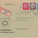 DR - Friedrichsdorf (Taunus) Zwieback 1940 Handwerbestempel Einschreibebrief