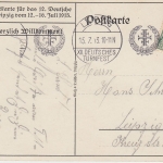 DR - Leipzig 1913 XII. Deutsches Turnfest farb. Sonderkarte m. Masch.-SST