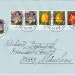 BRD - Blumen Zusammendruck u.a. Brief Berlin - München 2007