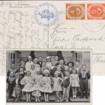 BRD - 4+6 Pfg. Posthorn Zusammendruck AK Circus-Stadt Liliput Regensburg 1952