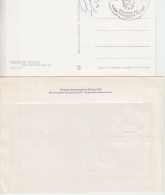 DDR - Sigmund Jähn Raumfahrt 2 Original-Unterschriften Schmuckbrief+AK 1983/84