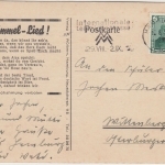 DR - Hamburg 1937 "Hummel, Hummel mit Humor..." Juxkarte n. Wittenberge